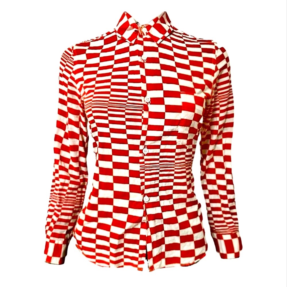 Comme des Garçons vintage optical shirt, SS2001